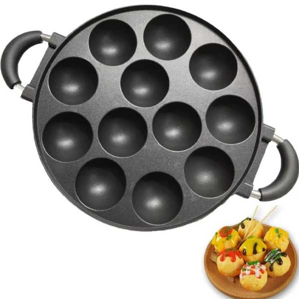 Moule Takoyaki Japonais - مقلاة كرات الأخطبوط اليابانية (تاكوياكي)