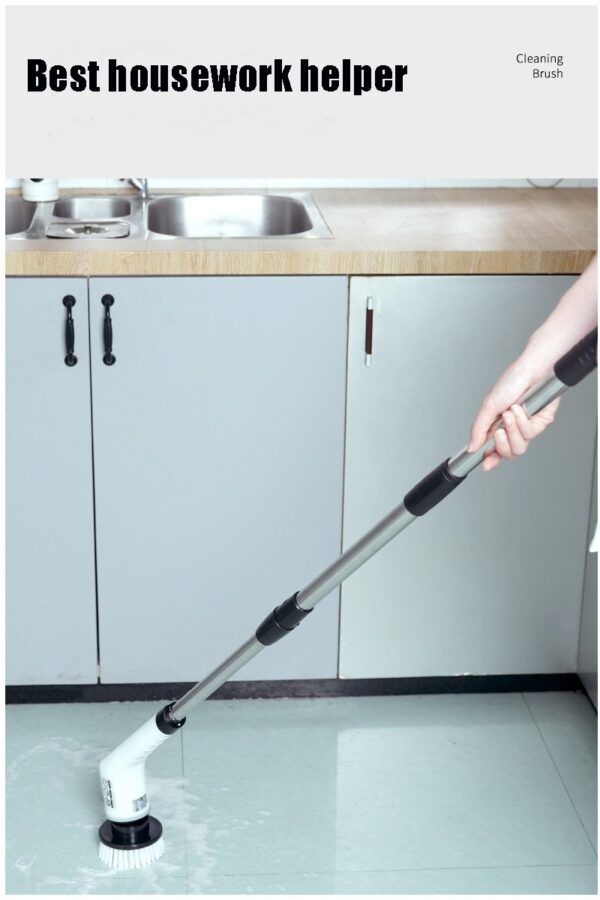 فرشاة تنظيف كهربائية دوارة لتنظيف الحمام والبلاط بسهولة
