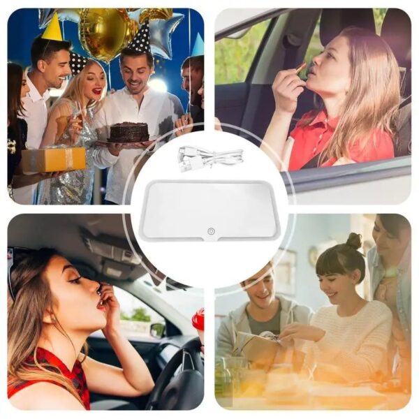 مراة فانيتي للسيارة مع اضواء